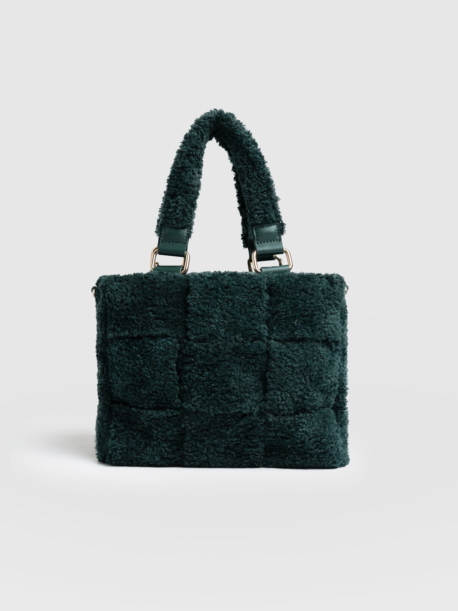 Teddy Woven Mini Penny Tote Bag Green - Women's Bags | Saint + Sofia® EU